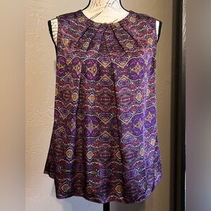Jones NY Purple Print top